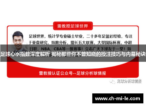足球心水指数深度解析 揭秘那些你不曾知晓的投注技巧与内幕秘诀