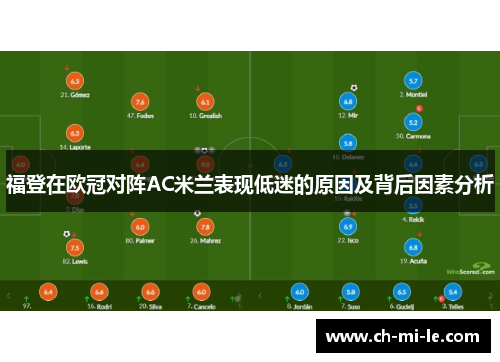 福登在欧冠对阵AC米兰表现低迷的原因及背后因素分析
