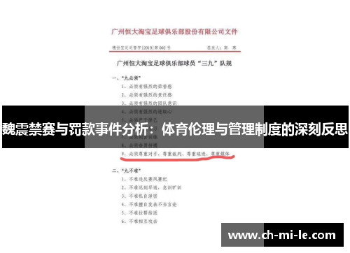 魏震禁赛与罚款事件分析：体育伦理与管理制度的深刻反思